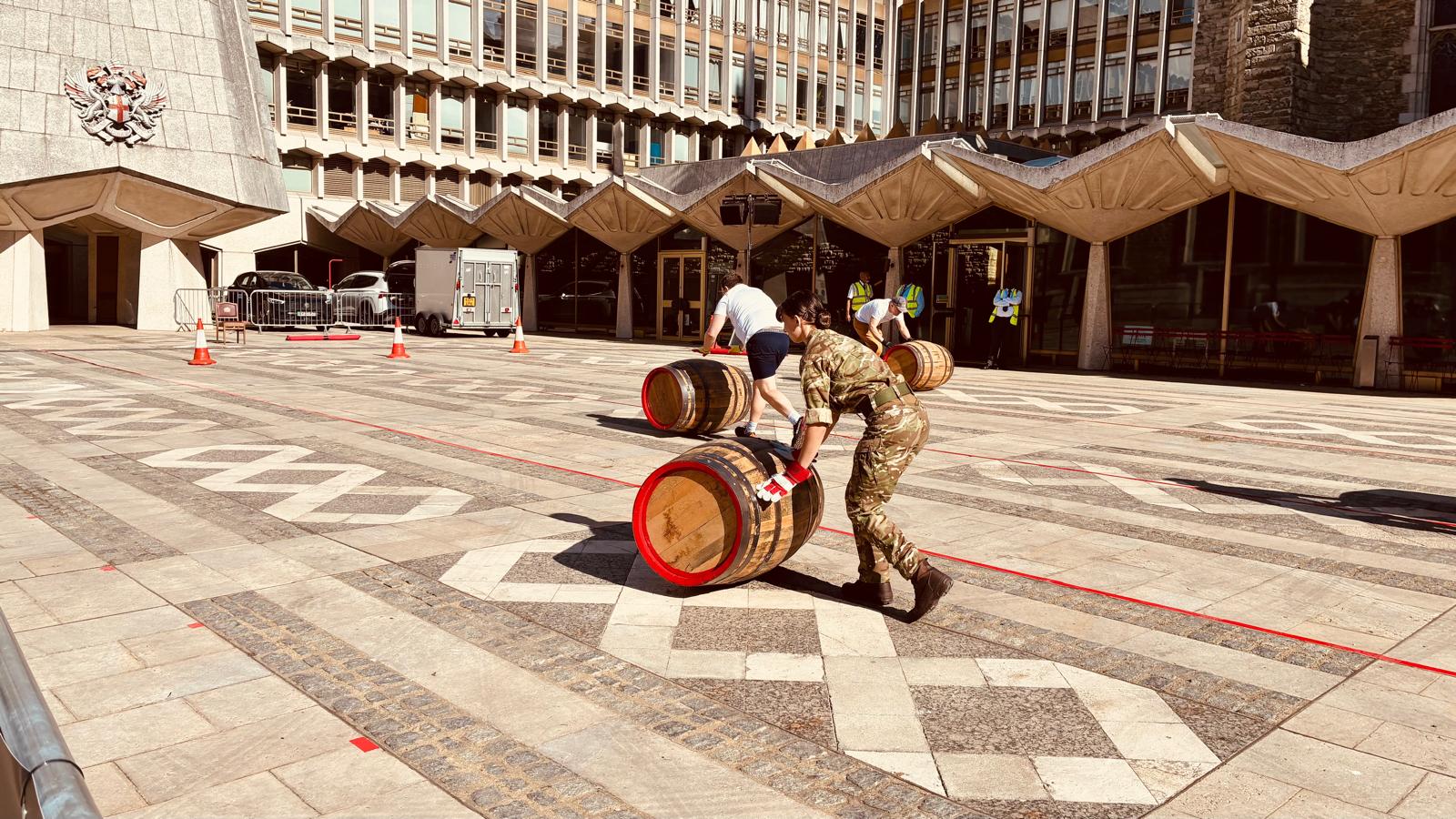cask rolling at guildhall