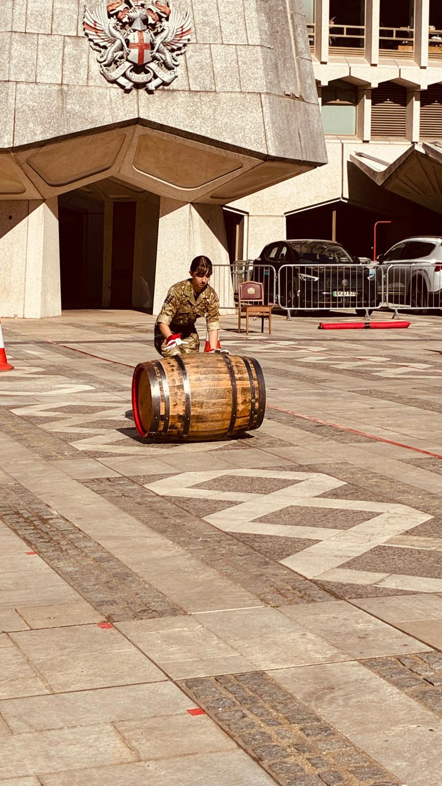 cask rolling at guildhall