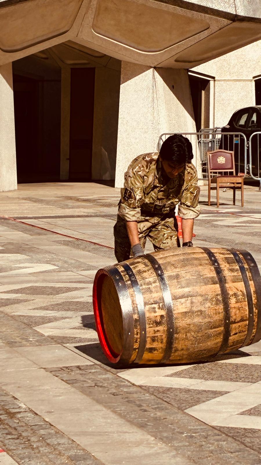 cask rolling at guildhall
