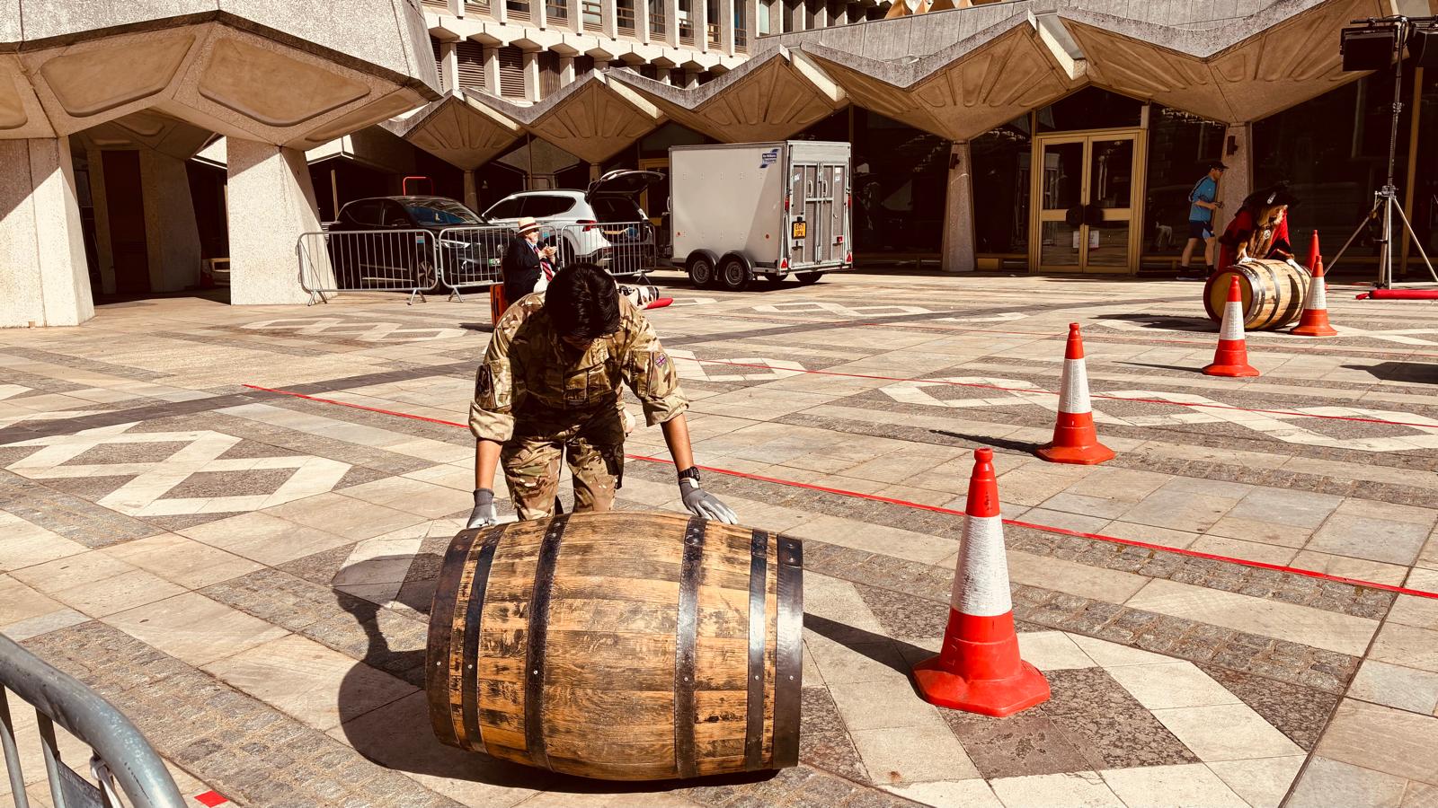 cask rolling at guildhall