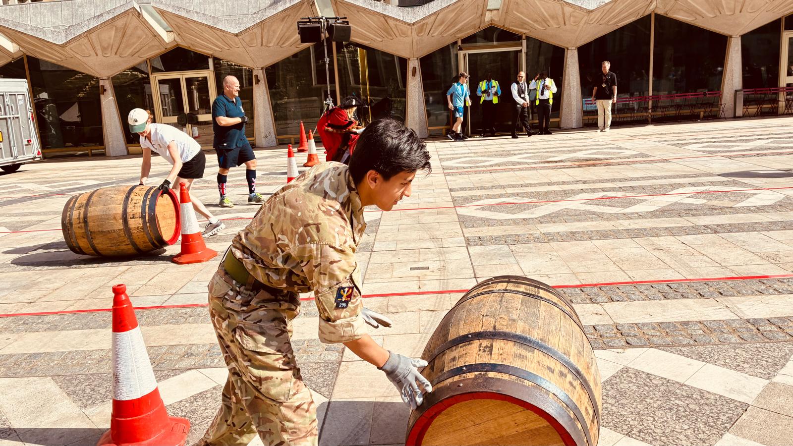 cask rolling at guildhall